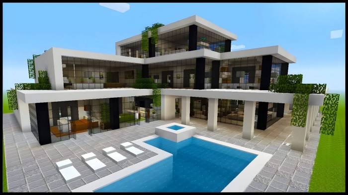 Desain rumah minecraft pe modern