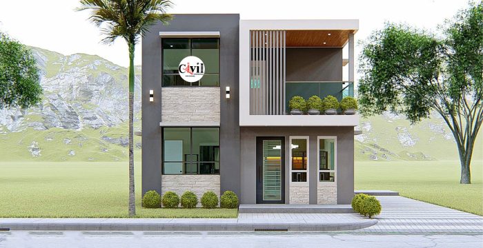 Desain rumah minimalis 2 lantai 7 5x12