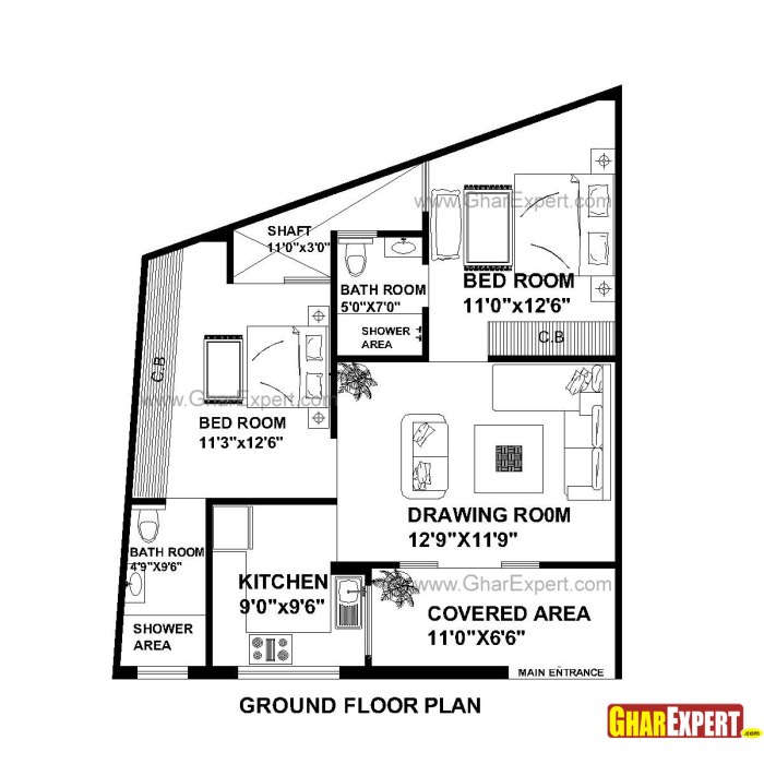 Desain rumah luas tanah 117