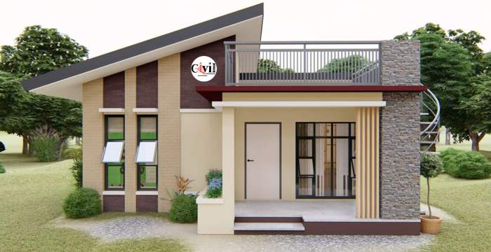 Desain rumah luas tanah 98 meter persegi