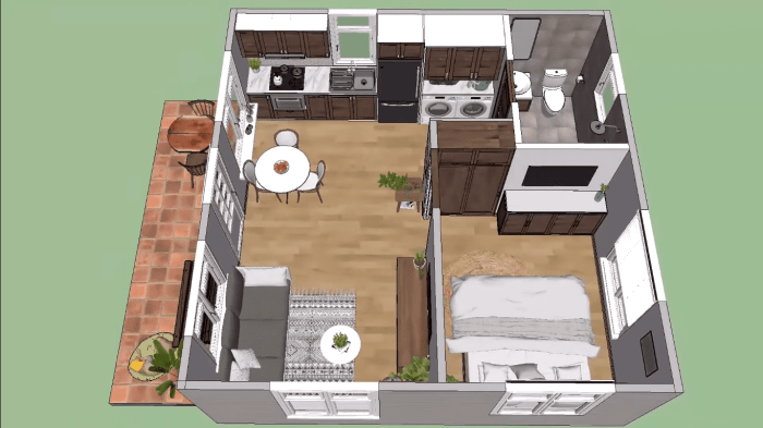 Desain rumah luas bangunan 50 meter