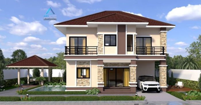 Desain rumah minimalis 2 lantai type 55