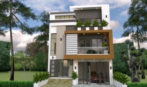 Desain rumah lahan 8 x 12 m