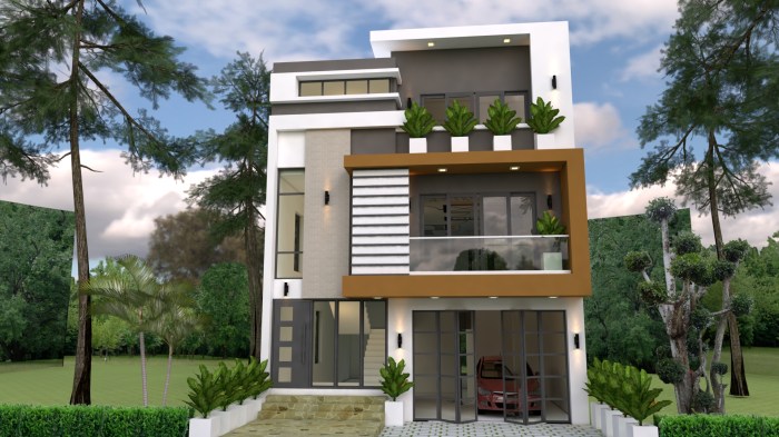 Desain rumah lahan 8 x 12 m